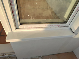 Белый подоконник из акрилового камня Grandex Pure White P-104